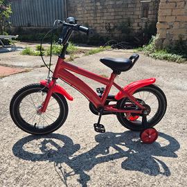 bici rossa ha ruote 14"