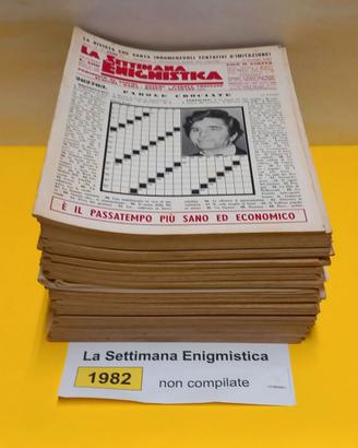 LA SETTIMANA ENIGMISTICA, anno 1982, NON compilati