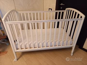 Lettino Pali Ciak bianco con materasso