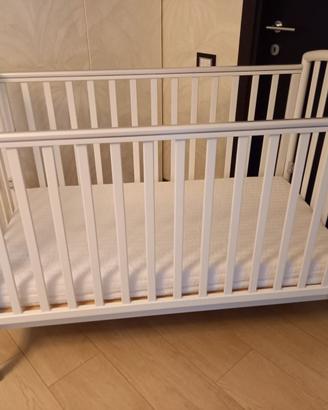 Lettino Pali Ciak bianco con materasso