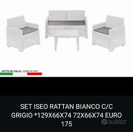 Set arredo in rattan