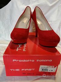 The First - Scarpe donna rosse n. 38