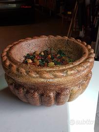 ANTICA ACQUASANTIERA IN MARMO ROSSO DI VERONA