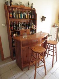 Mobile Bar completo in legno 
