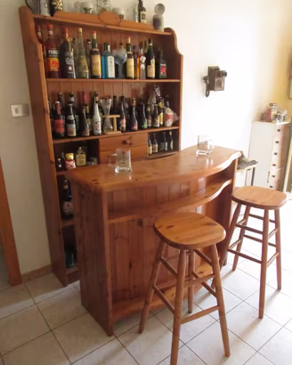 Mobile Bar completo in legno 