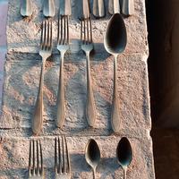 N.15 posate vecchie Alpacca Vintage 