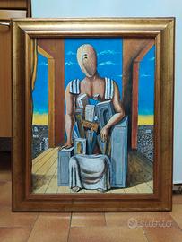 Quadro de Chirico olio su tavola
