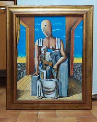 Quadro de Chirico olio su tavola