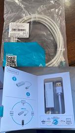 Adattatore rete usb/ lan + cavo  rete