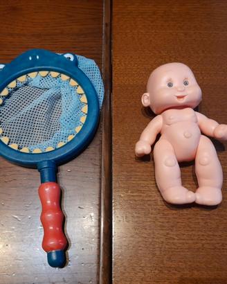 Set bagnetto: retino squalo e bambolotto