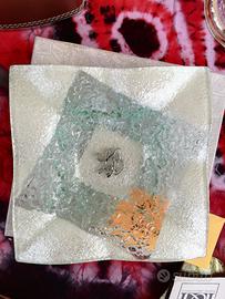 Posacenere in vetro lavorato Biagiotti,NUOVO