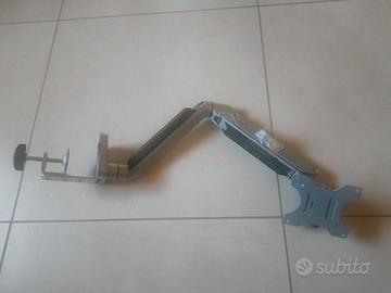 Braccio porta tv con morsetto per mensola