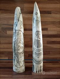 DENTI INCISI IN RESINA -SCRIMSHAW