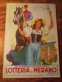 cartoncino pubblicitario LOTTERIA DI MERANO 