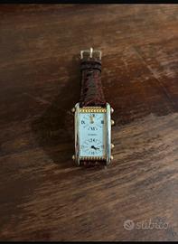 Fossil dual time vintage cinturino e batteria nuov
