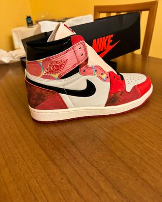 Air Jordan 1 high og spider man un nuovo universo