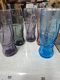 5 bicchieri coca cola vintage 