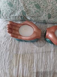 soprammobile mani con candela 