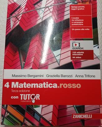libro scolastico matematica per il IV anno 