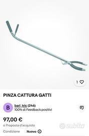 Pinza cattura gatti o altri animali
