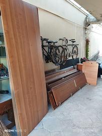 armadio da camera spalliera vetrina