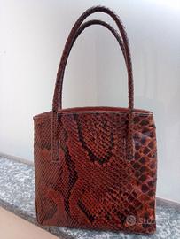 Borsa a mano vintage in pelle anni '60