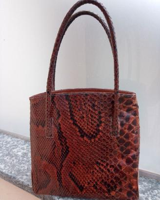 Borsa a mano vintage in pelle anni '60