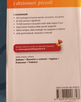 dizionario spagnolo garzanti nuovo 