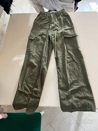 Jeans Denim larghi, per militare, vita medio alta