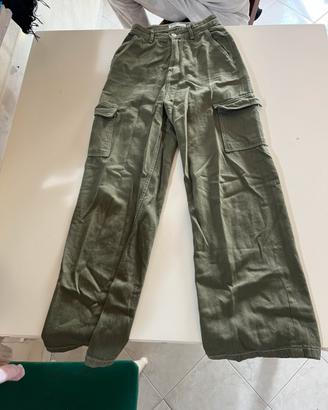 Jeans Denim larghi, per militare, vita medio alta