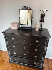 Maison du monde cassettiera nera invecchiata