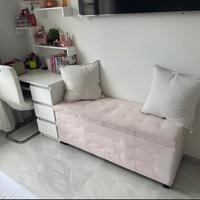 Pouf contenitore rosa