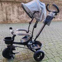 Triciclo-passeggino Kinderkraft AVEO grigio chiaro