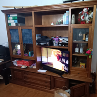 Soggiorno in arte povera noce