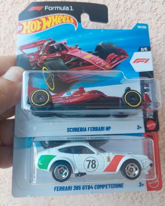 hotwheels Ferrari coppia Formua 1 e 365 gtb4