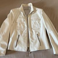 Giacca donna pelle bianca