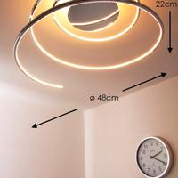 Lampadario led 22W spirale cromo plafoniera