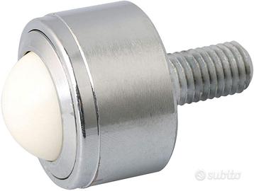 Ruota in ACCIAIO e NYLON per carrelli o mobili 6pz