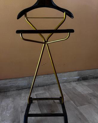 Servomuto vintage in legno e metallo dorato