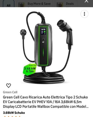 Carica batteria EV auto Type 2