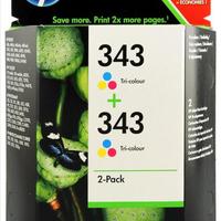 2 CARTUCCE ORIGINALI 343 HP 2-PACK TRI-COLOUR