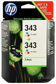 2 CARTUCCE ORIGINALI 343 HP 2-PACK TRI-COLOUR