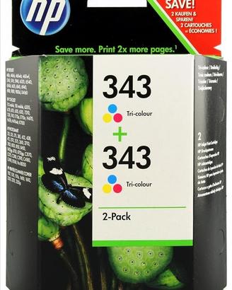 2 CARTUCCE ORIGINALI 343 HP 2-PACK TRI-COLOUR