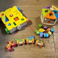 Lotto giocchi in legno