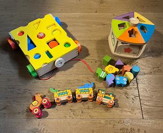 Lotto giocchi in legno