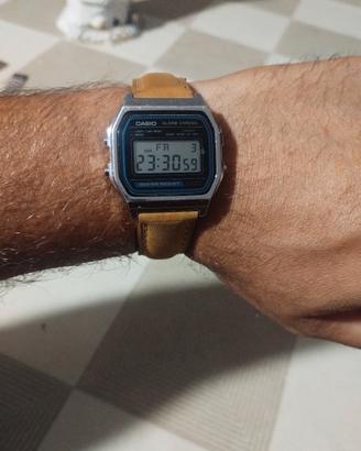 Casio A158 Custom Chiusura Deployante vera pelle