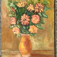 Cartone a olio "Fiore" di G.Zanchi