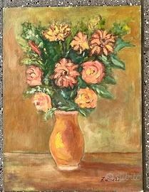 Cartone a olio "Fiore" di G.Zanchi