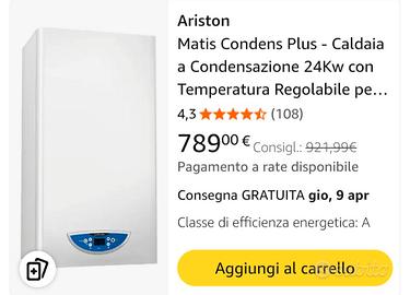 caldaia a condensazione Ariston 24 kw USATA