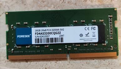 RAM 16gb 16 GB DDR4 PC4-3200AA-SA